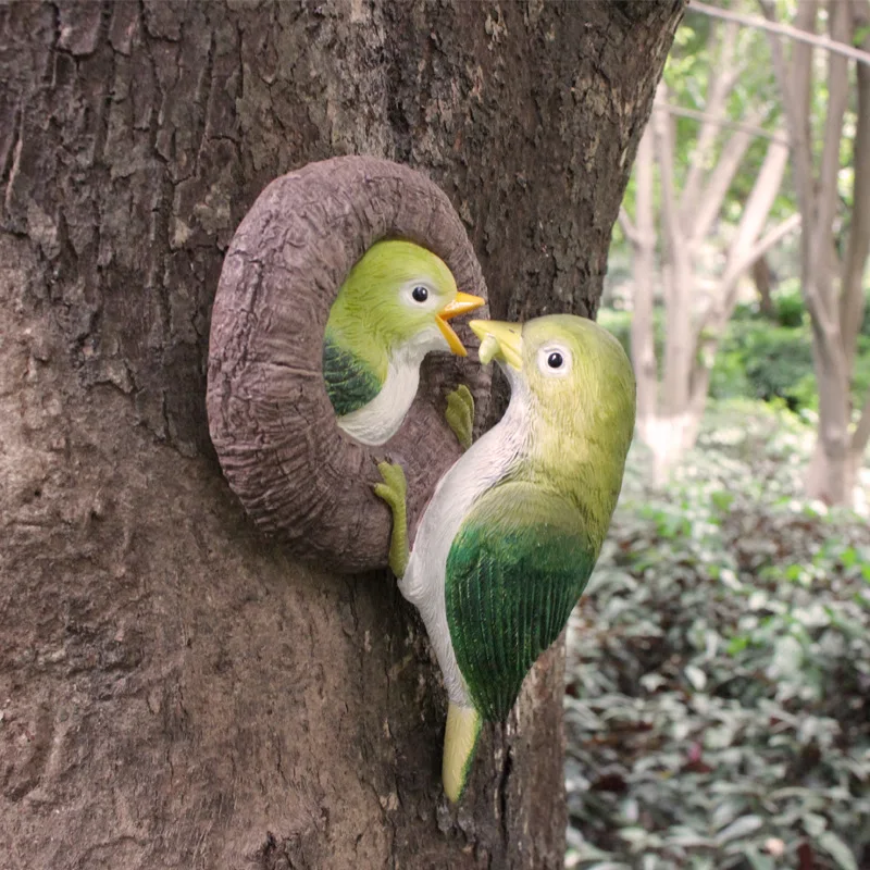 

‌ Реалистичный орнамент в виде птичьего дерева - садовый декор из смолы ручной работы для патио и балкона
