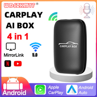 4 in 1 Carplay&Auto Box Wired to Wireless Android Auto Adapter For Wired Android Auto Cars Smart Ai Box WiFi MirrorLink For VW