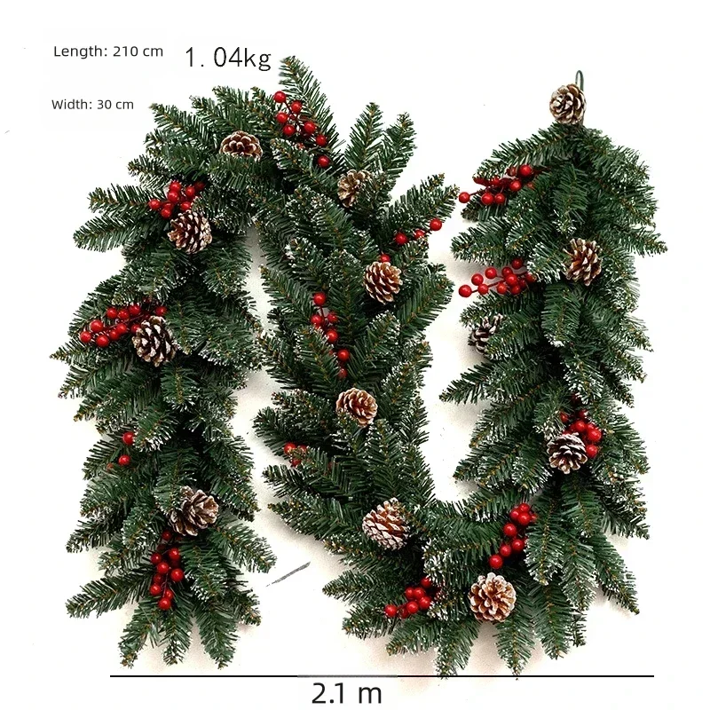 

2,1 м Рождественское украшение из ротанга, домашний стол, рождественские украшения, праздничные и праздничные принадлежности, детали декора «сделай сам»