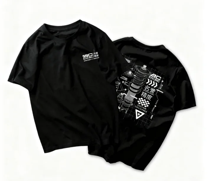 2025 جديد حار جديد BCracing تويست سلسلة موضوع تي شيرت JDM مطبوعة قصيرة الأكمام دراجة نارية الجرافيك تنفس تي شيرت رجالي عادية #1