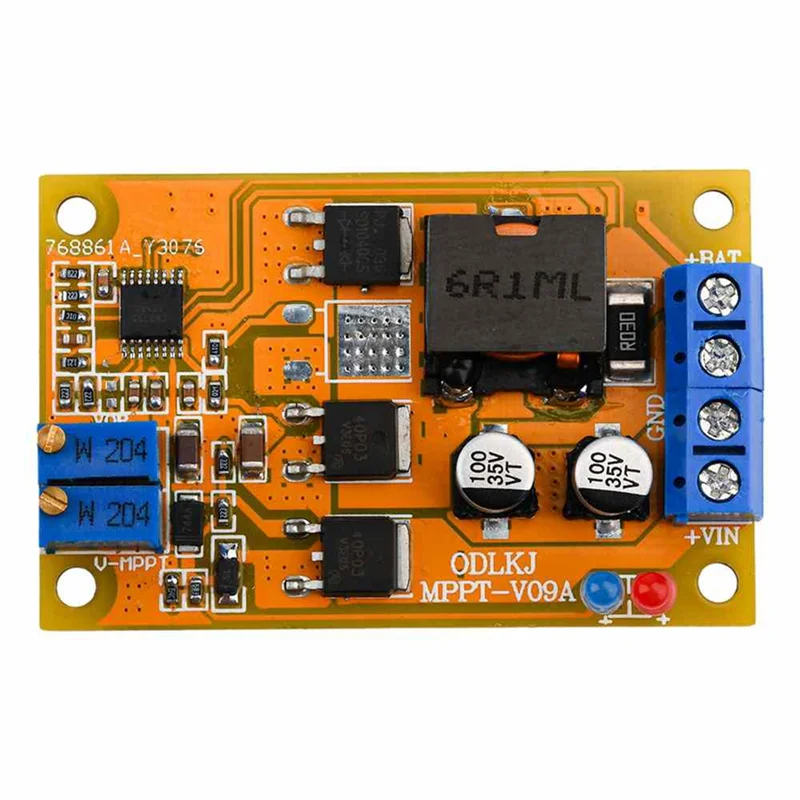Контроллер заряда солнечной батареи 6A MPPT, 300 кГц, устройство для зарядки аккумулятора, автоматический переключатель, защита от обратного подключения