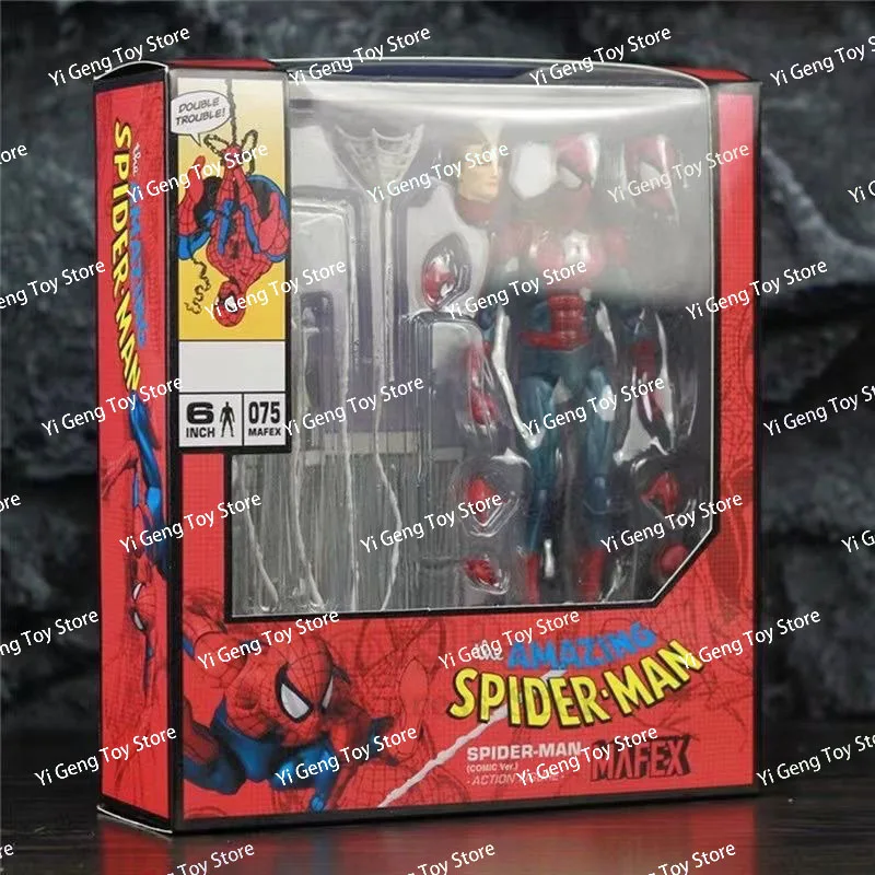 Hot In Stock Spiderman Mafex 075 047 081 The Amazing Spider-Man Ko Version Anime Action Figure Model Kid Christmas Birthday Gift