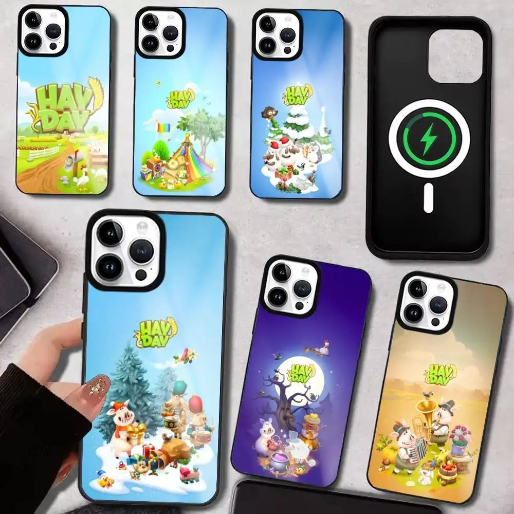 

Game H-Hay D-Day farm design Phone Case For iPhone17,16,15,14,13,12,11 Plus,Pro Max For Magsafe Wireless Charging