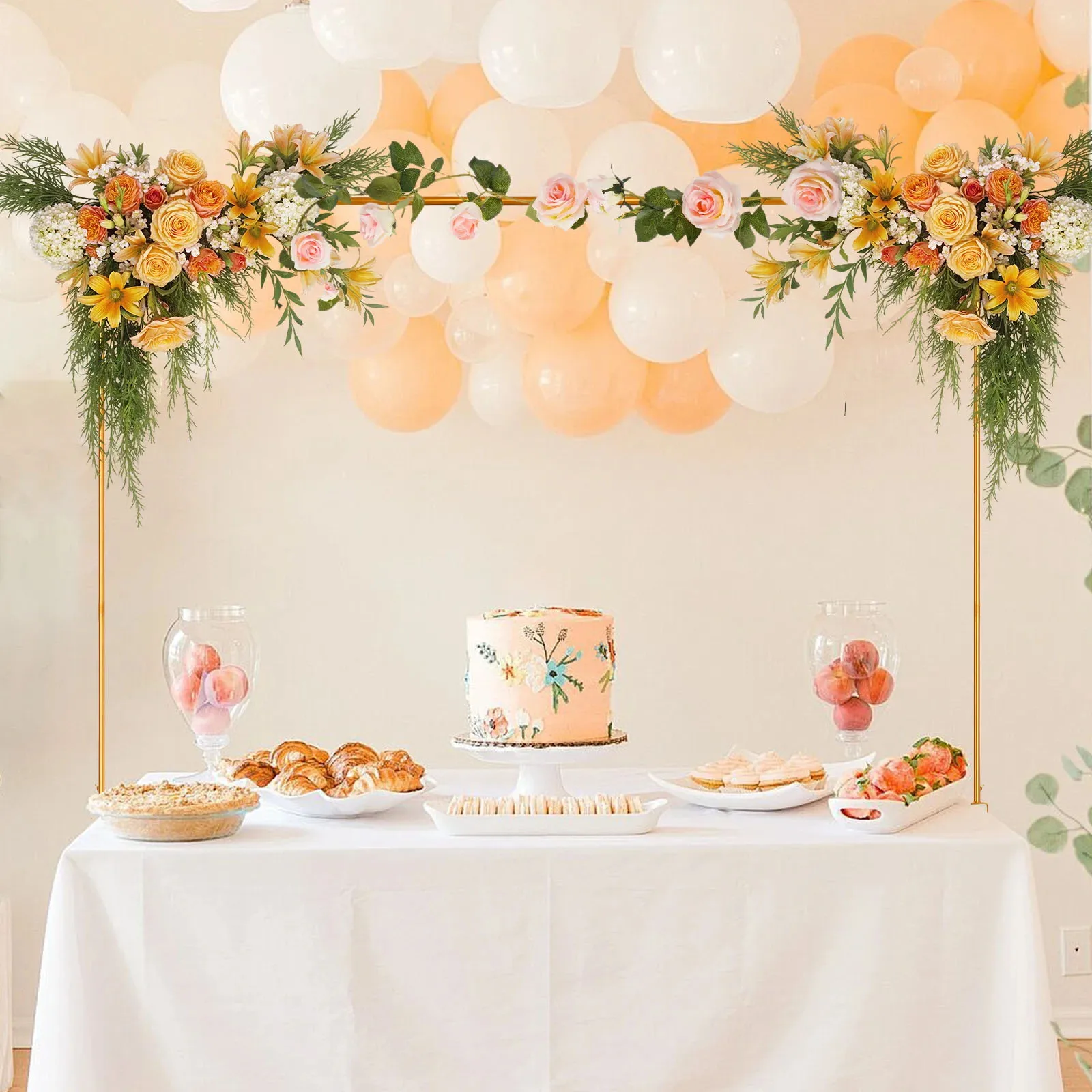 Soporte de arco de globos para mesa, ajustable, para colgar sobre la mesa, para decoración de bodas, cumpleaños, Navidad y aniversarios