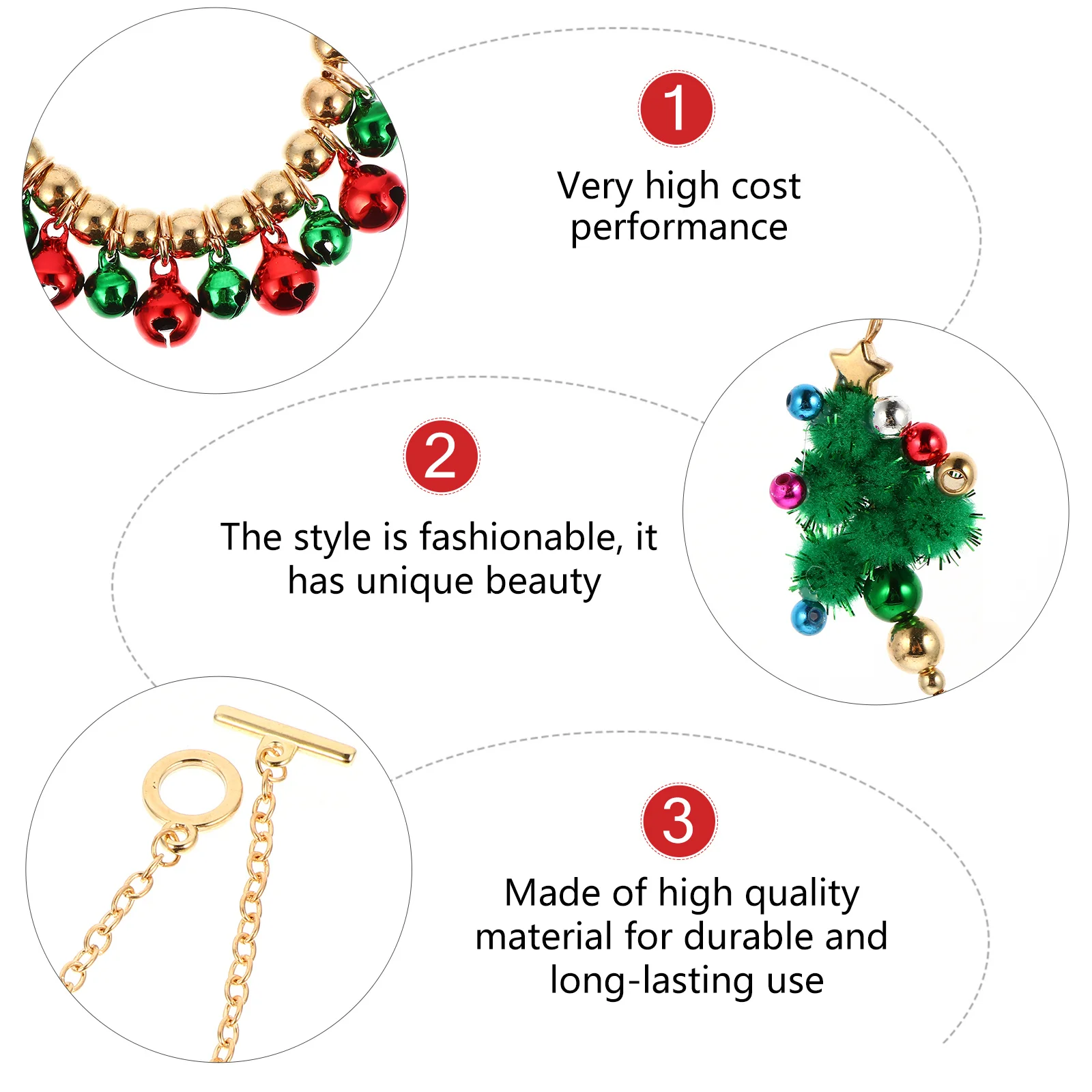 

5Sets Xmas Jewelry for Women Christmas Earrings Rings Bracelets Set Fashionable Holiday Gift Lovely Earring Bracelet Ring Set