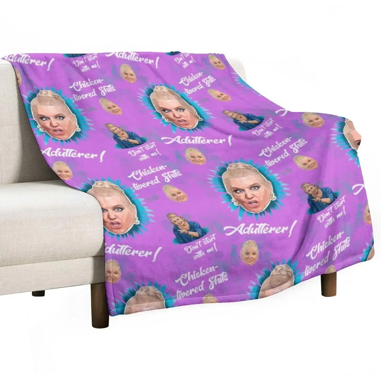 Kim Woodburn kicking off wallpaper Throw Blanket Loose Single Blankets