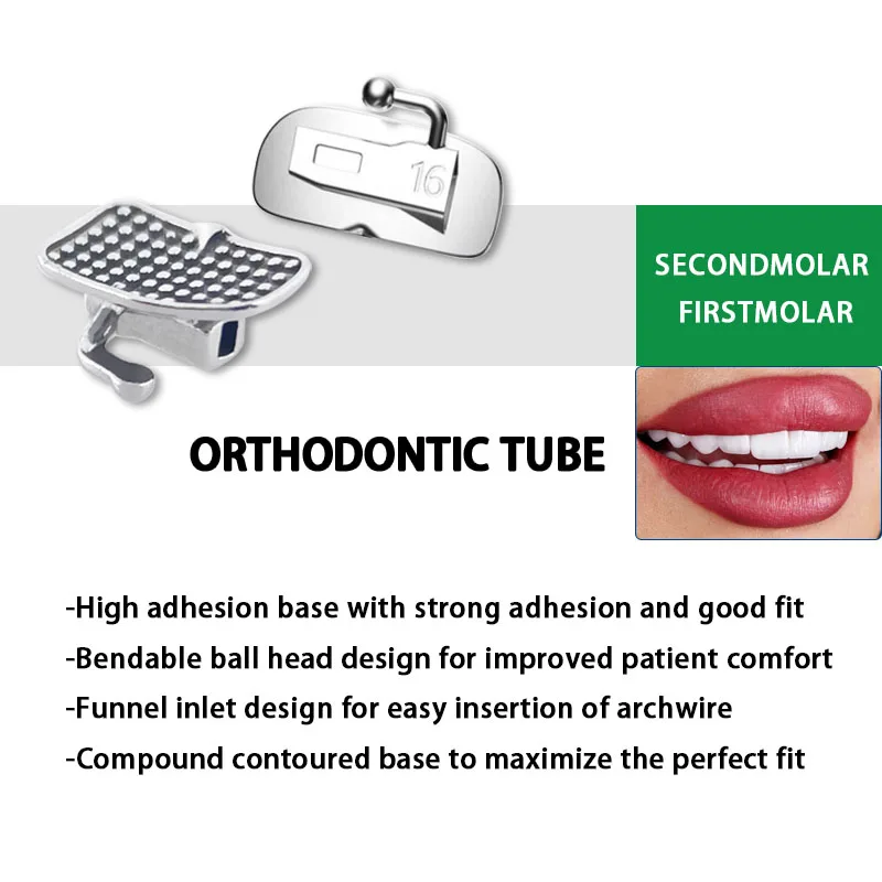 20 Sätze/Box Dental Kieferorthopädische Bukkalröhrchen Monoblock Nicht Cabrio 1st 2nd Molar Roth/MBT Einzelrohr Dental Zubehör