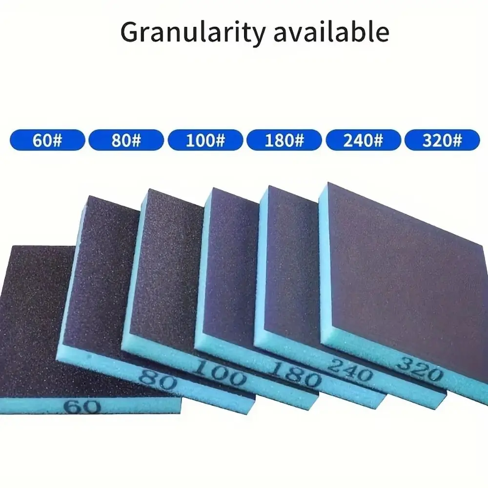 5Pcs 60-320 Grits Sanding Sponge Blocks Double-Sided Soft Foam Wet Dry Sanding Blocks Reusable Washable Polishing Sanding Sponge view 4