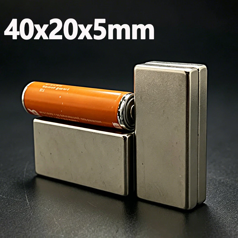 40x20x5mm Magnet N35 NdfeB Permanent Magnetic Imanes 40*20*5mm Accessory 1/2/3/4/5pcs Square Shape Neodymium Magnet Garage Tool