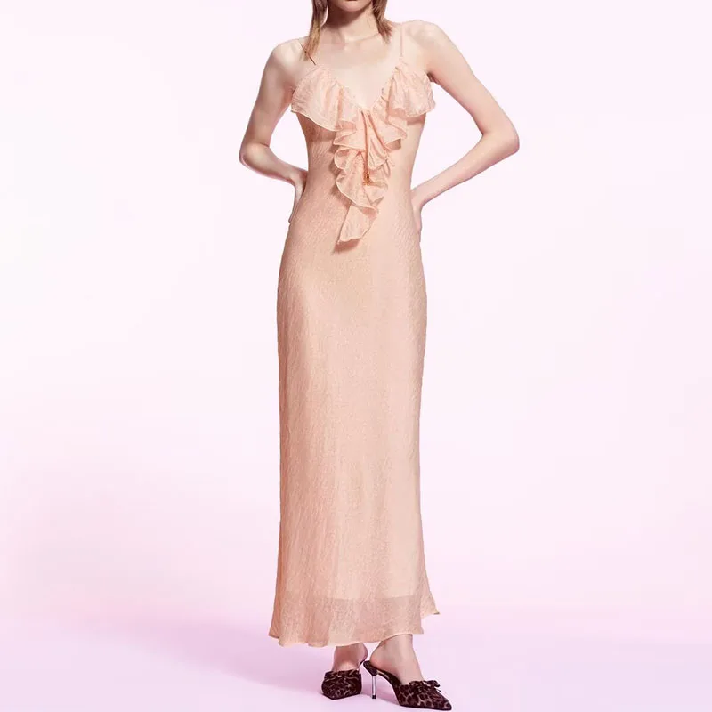 Verão nova chegada feminina midi dr za2025 roupa interior em camadas sle 502907 63 rua sle vela cor