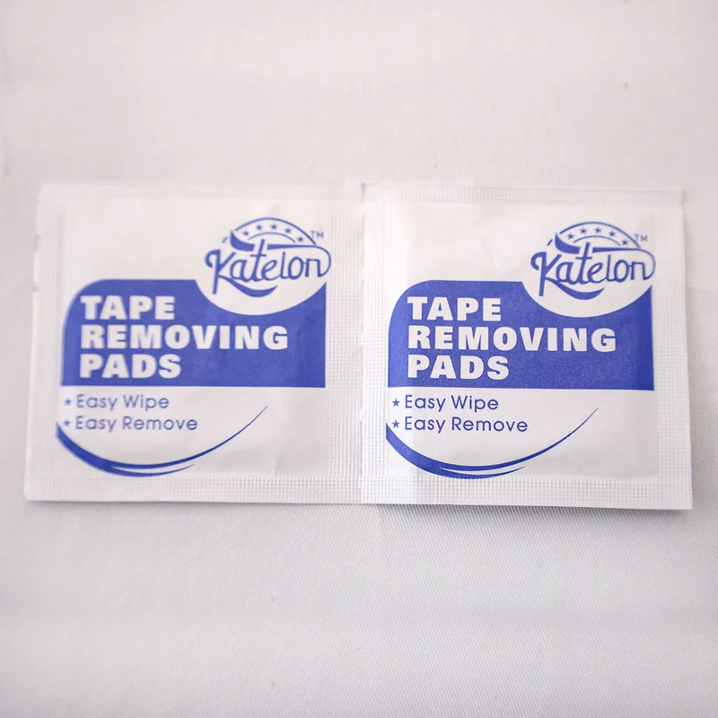 Unabhängiges Paket Spitzenkleber-Entferner-Pads, 20 Stück, 80 Stück, starke Klebstoff-Entfernungstücher für Perücken, doppelseitiges Klebeband, flüssiger Kleber – Detail 3