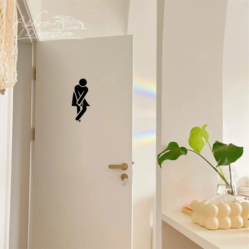 변기 재미있는 욕실 스티커, 탈착식 WC 문짝 스티커, 화장실 벽 스티커, 창의적인 아트 데칼, DIY 홈 데코