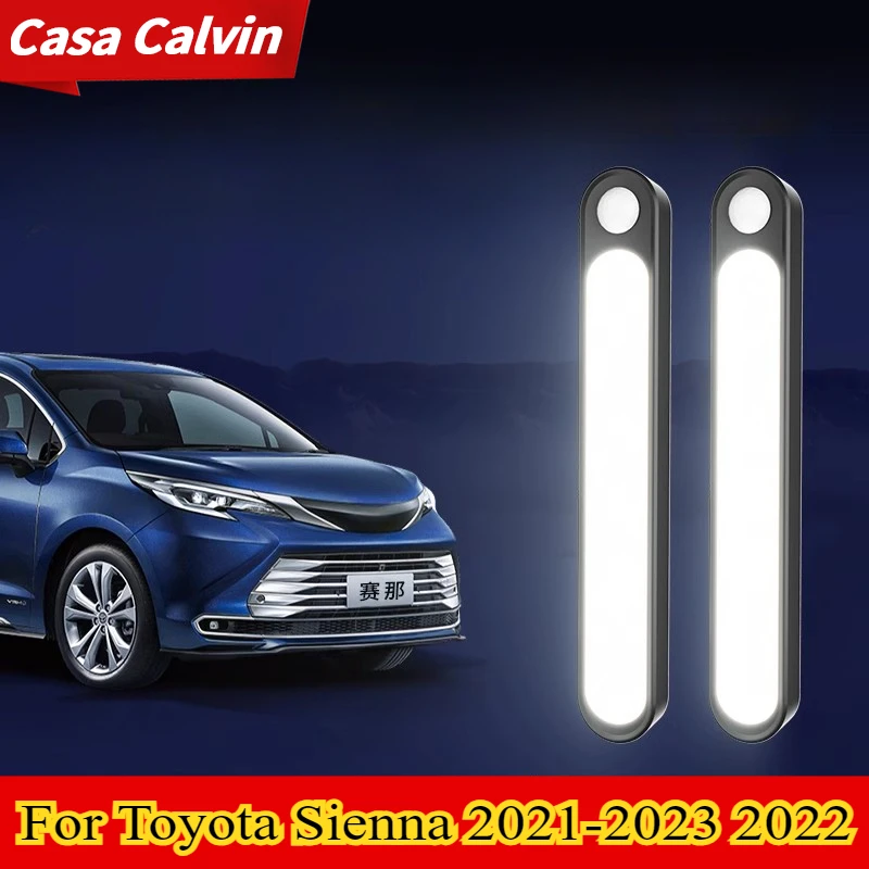 For Toyota Sienna 2021-2023 2022 Trunk Car Sensor Light Floor Trunk Hood USB Rechargeable Auto Induction Light Bar Accessories