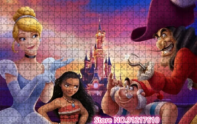 Disney Villa malowane czarownica Ursula księżniczka 1000 sztuk Puzzle Puzzle prezenty dla dzieci burza mózgów gry-układanki