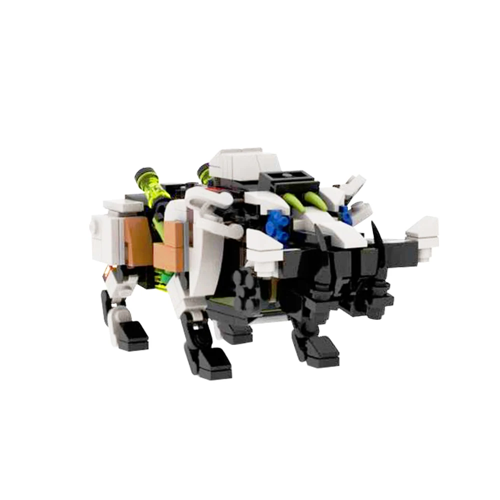 Gobricks MOC Mecha Fire and Acid Monster Bristlebacks Building Block  Horizons Forbidden West Game Beast Robbers Bricks Toy