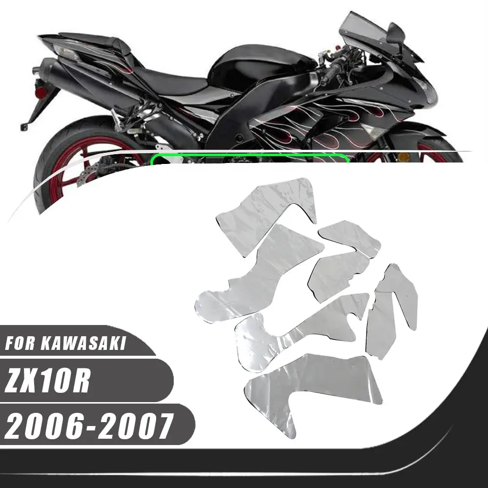 Motorcycle Accessories Pre-Cut Belly Fairing Heat Shield Mat Insulation Protection For Kawasaki Ninja ZX-10R ZX10R 2006 2007