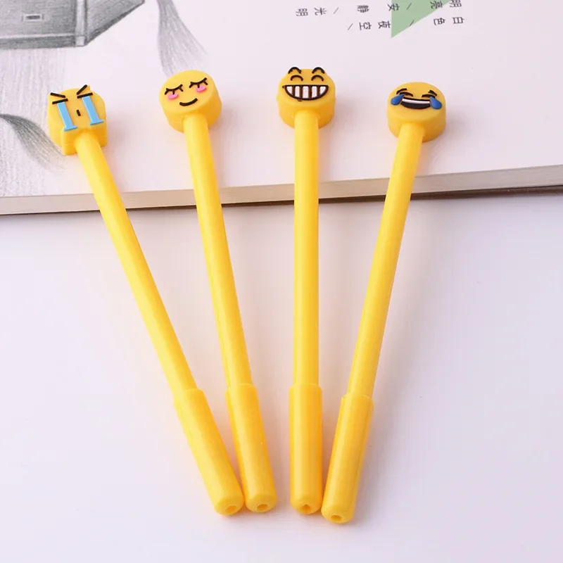 

40 шт. корейские креативные канцелярские принадлежности, забавная новая нейтральная ручка, милая новая ручка с чернилами с улыбающимся лицом, ручка для подписи