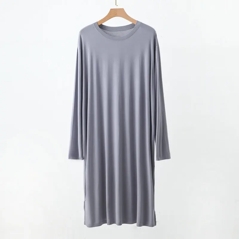 Modal Women And Men Wear Modal Night Dress Oversize Loose Nightgowns Long Sleeve Autumn Winter Nightshirt Home Wear Sleep Shirt