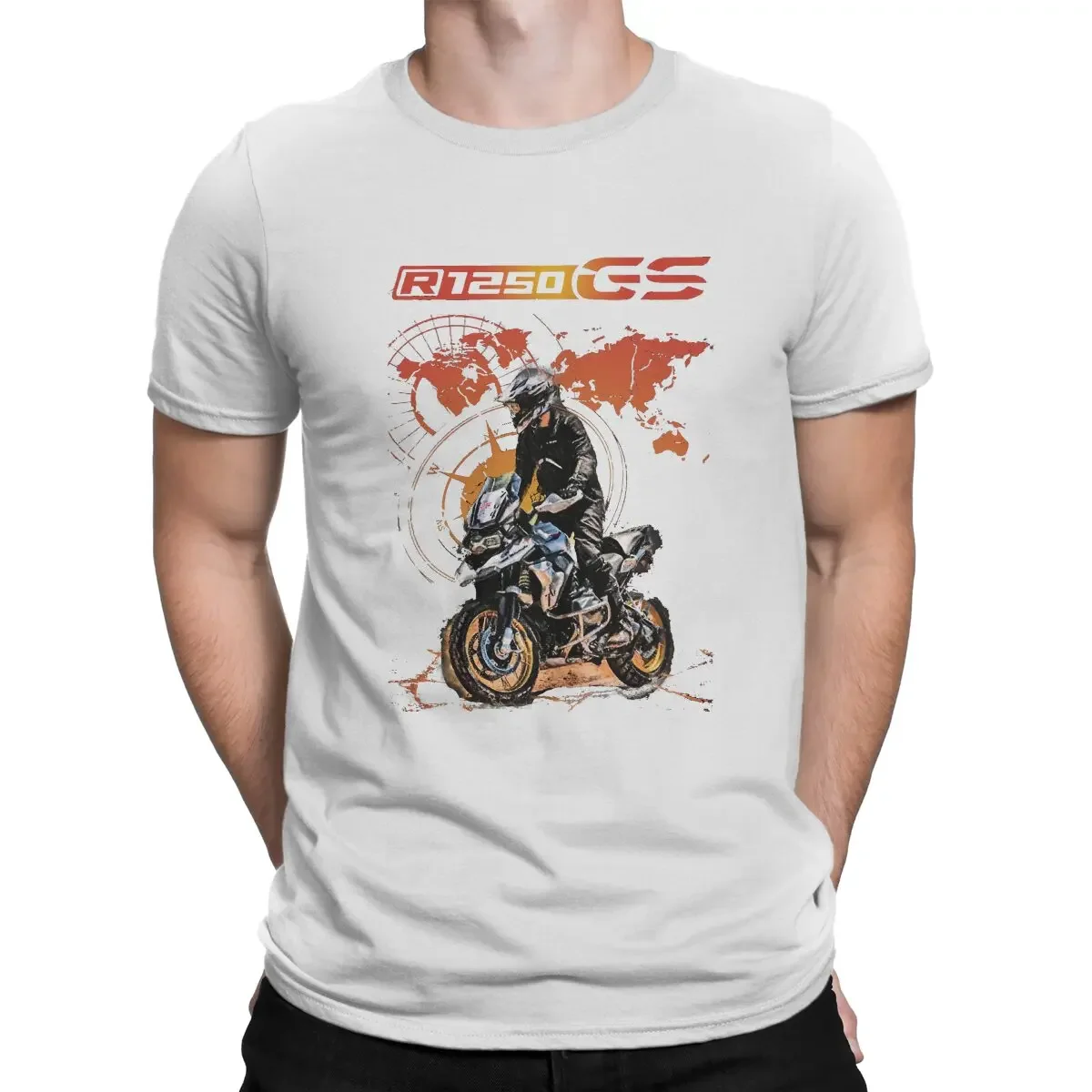 O Neck Short Sleeve T Shirt Gift Tops R 1250 GS T-Shirt Men Motorcycles Moto Awesome Tees