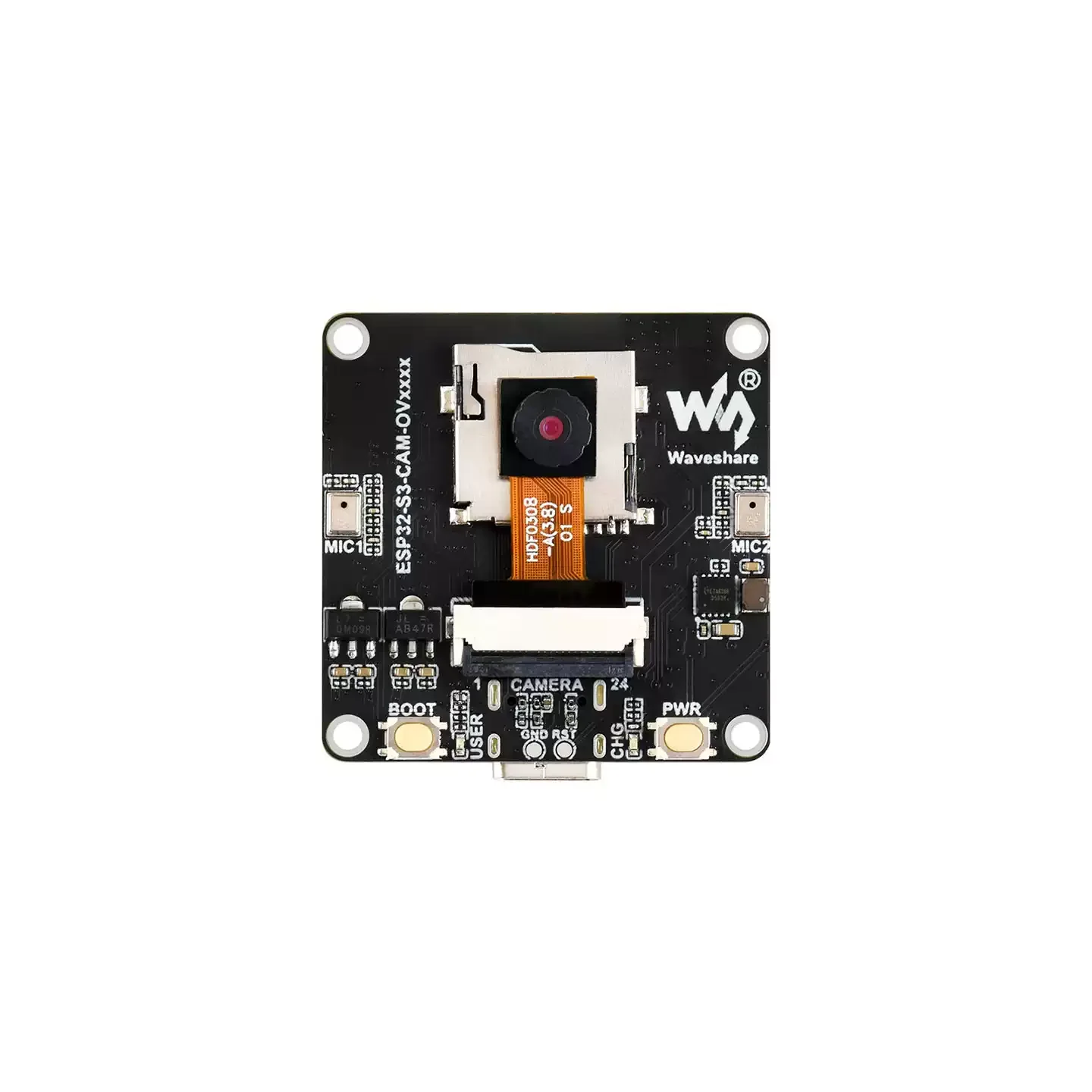 ESP32-S3 AIoT AI Camera Development Board Dual Microphone with Display Port Voice interaction Image acquisition and recognition.