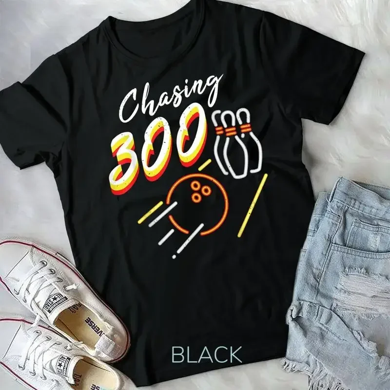 Chasing 300 Gift Design for Bowling Fans T Shirt Unisex T shirt