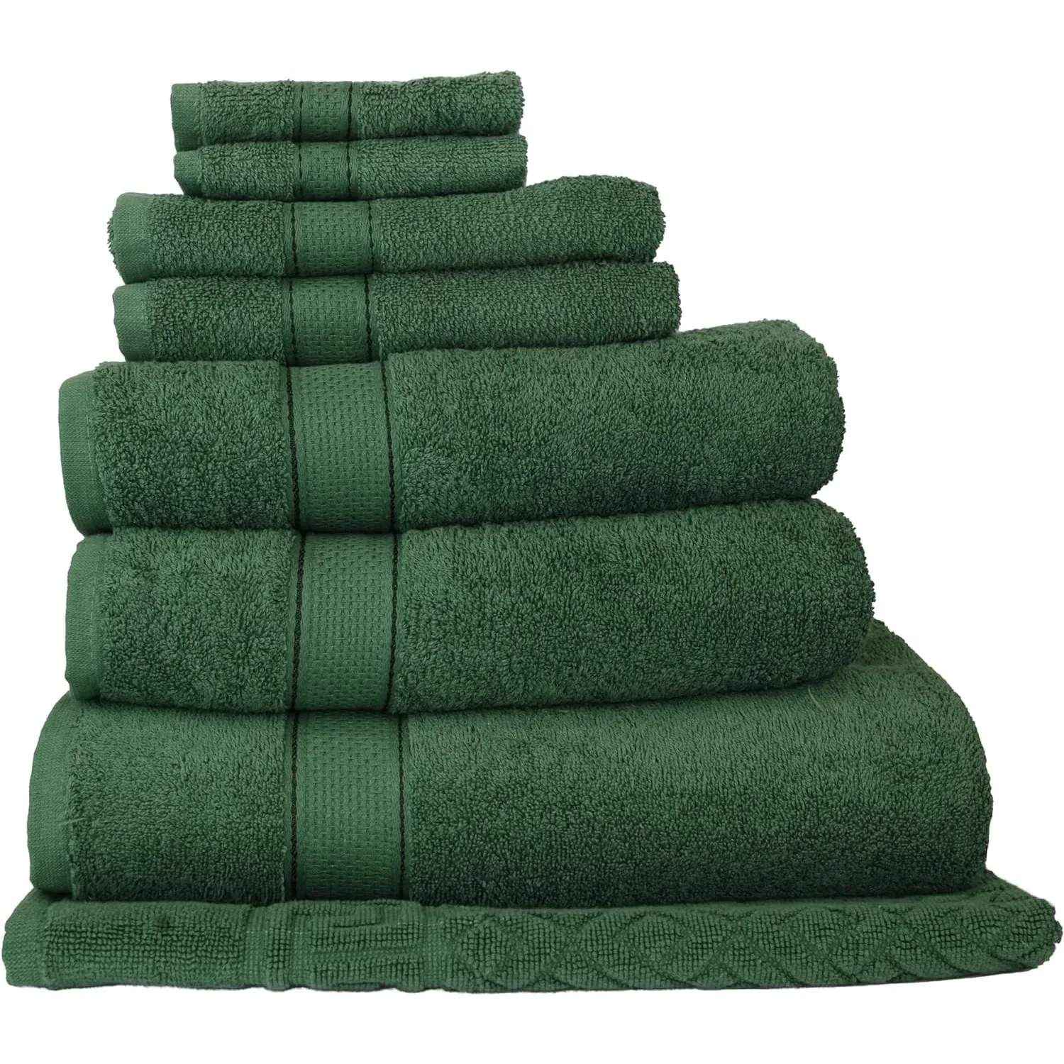 1 Bath Sheet, 1 Bath Mat,2 Bath Towels, 2 Hand Towels, 2 Washcloth - 550 GSM Ultra Soft Absorbent Cotton - Luxury Bathroom