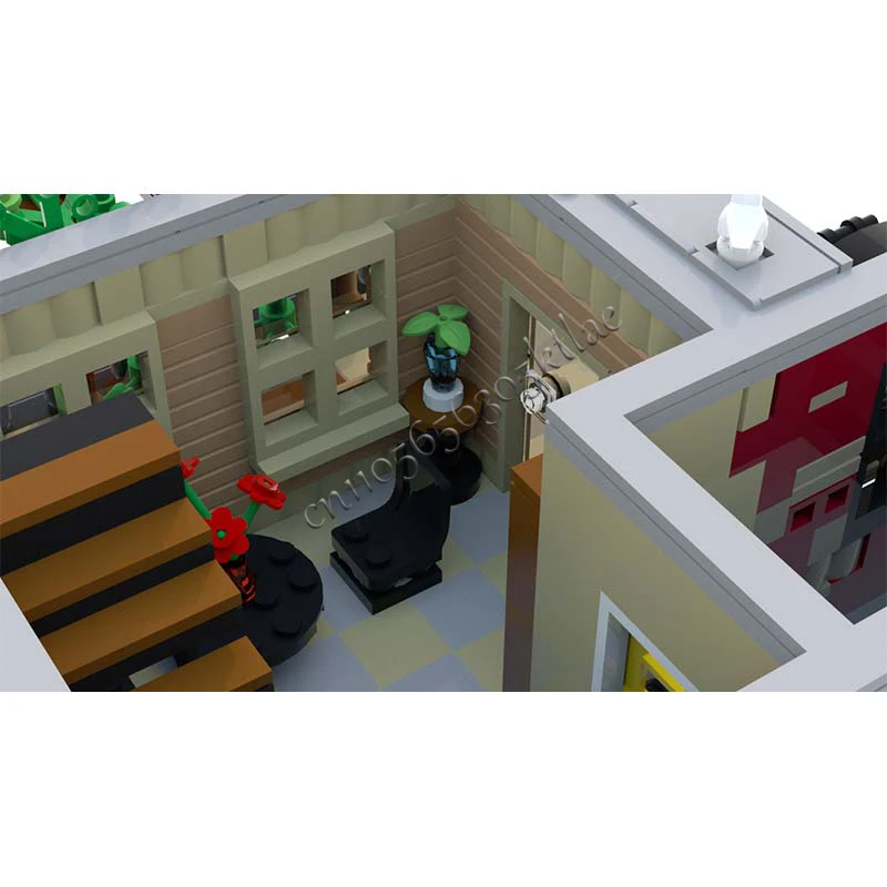 2940 Piezas, Casa, Calle, Gimnasio de Bíceps, MOC, Bloques de Construcción Modulares Personalizables, Diseño de Modelo, Juguete Educativo Popular para Festivales, Regalo DIY