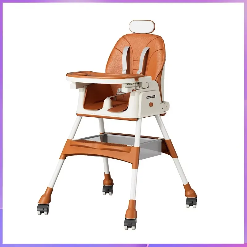 Children's Multifunctional Dining Chair Foldable Seat Baby Learning to Sit Table Chair Lie down Option Home Use