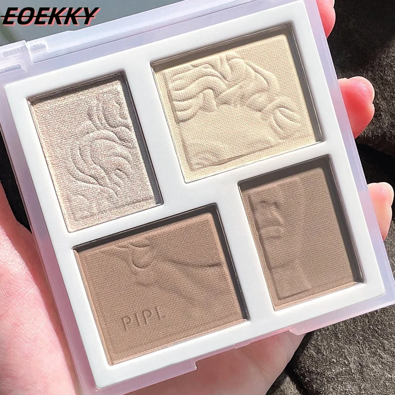 EOEKKY- Can 4 color highlights and contour face bronzer face makeup combination palette - Blush palette Korean cosmetics