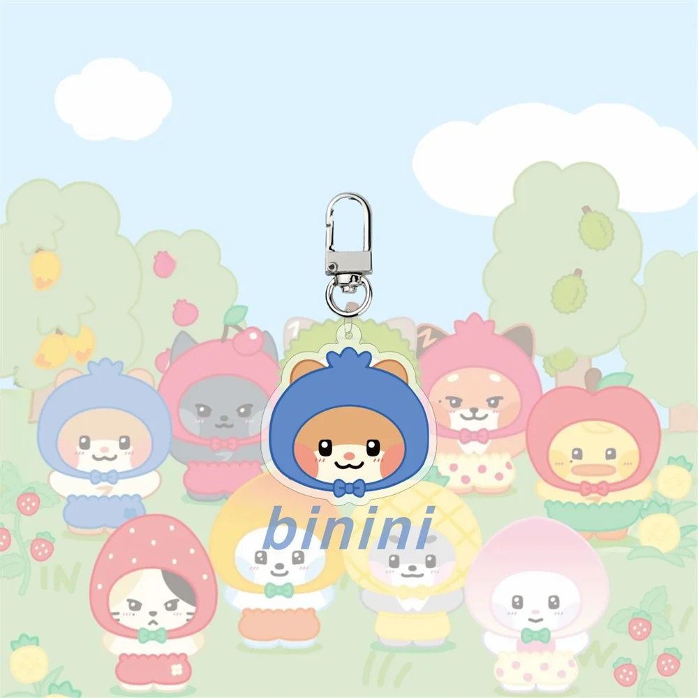 ZB1 Cartoon Cute Keychain ZERONI Fruit Pendant Backpack Accessories Key Ring Gunini Yunini Taenini Fans Collection Gift