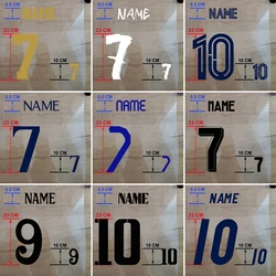 Madrid Football Team Home And Away Name Number Patches  7# 10# 11# 8# 9# Black Customized Heat Transfer Printing Sticker iron-on