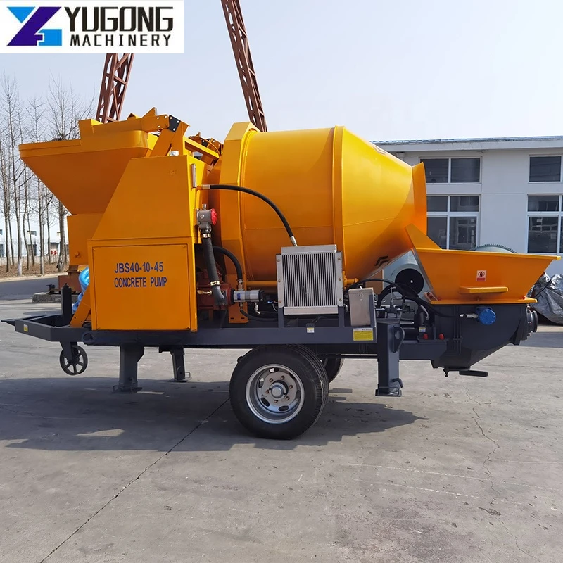 YG Diesel Concrete Mixer Pump Mixing Pumping Machine and Concrete Mixer Cement Mortar Pump Concrete