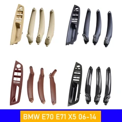 Car Front Rear Interior Door Handle Inner Panel Pull Trim Fit For BMW E70 E71 X5 X6 2007-2014 LHD