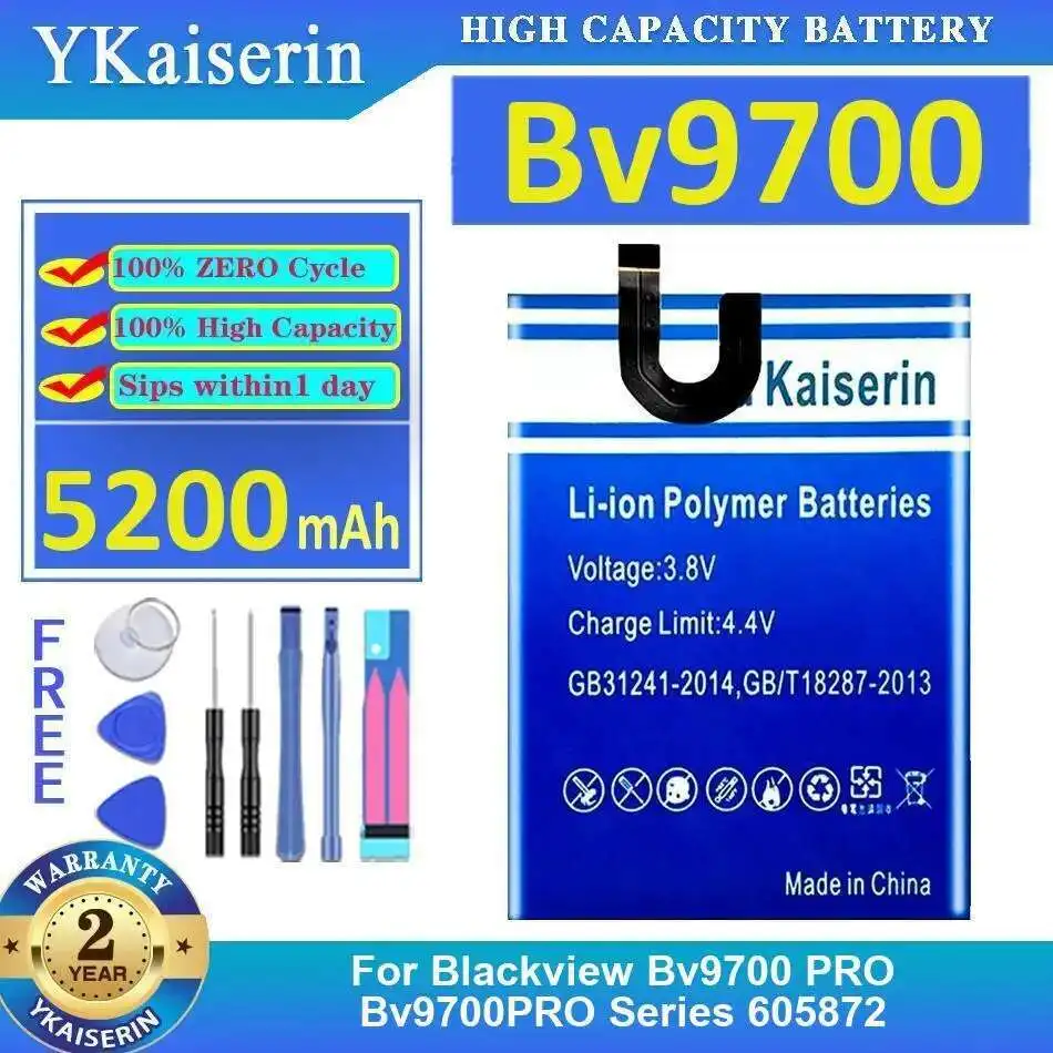 

5200Mah Mobile Phone Battery Premium Replacement High Compatibility For Blackview Bv9700 Pro Bv9700pro Series 605872