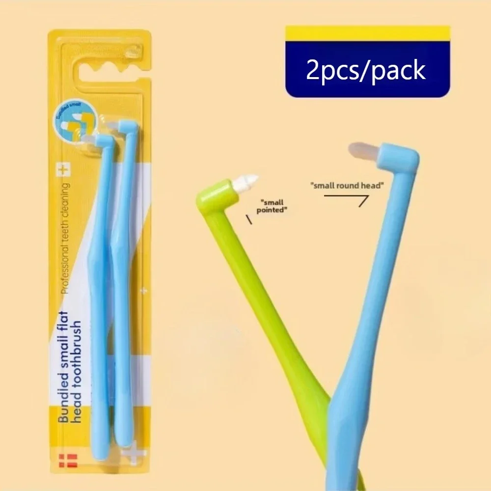 8pcs/set Soft-bristled Orthodontic Toothbrush Interdental Brush Small Pointed & Round Head Teeth Detail Cleaning Oral Care Kit