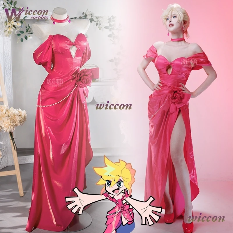 Moe Panty & Stocking With Garterbelt Anarchy Stocking Cosplay Role Play Women Pink Sexy Elegant Halloween Party Dress Suit