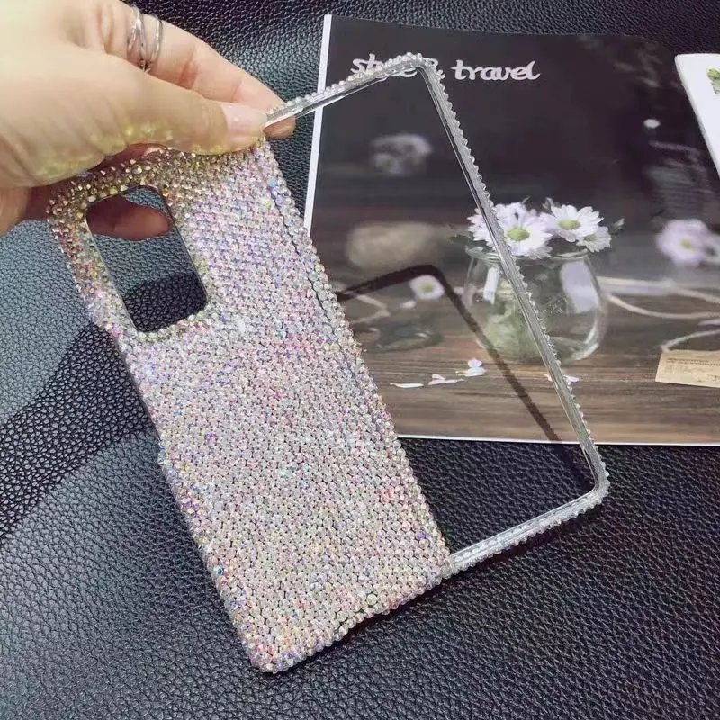 For Samsung Galaxy Z Fold 3 4 5 6 5G Fold4 Diamond Luxury Cute Crystal Glitter Shining  Phone Case Cover