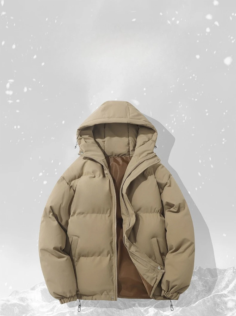 

Oversized Men's Winter Fleece Jackets Parkas Hooded Zipper Jackets for Men Thick Warm Casual Pink Jackets Coats Mens Clothing