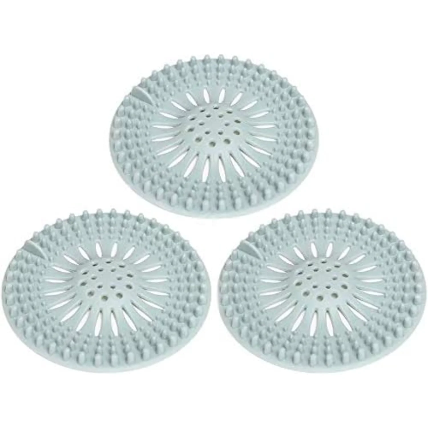 Pack Pet Dog Hair Catcher Shower Drain Cover,Hair Stopper Drain Protector  Rubber Sink Strainer for Bathtub Kitchen and Bathroom