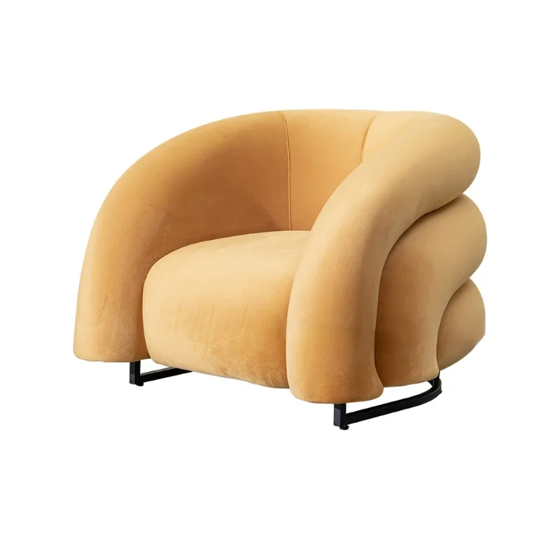 

popular modern luxury fabric accent leisure chair home furniture living room hotel lobby salon velvet single sofa chair