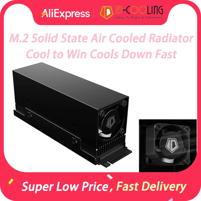 ID-COOLING M25 M.2 Solid State Air Cooled Radiator 28MM High Heatsink Built-in 12000rpm FDB Bearing Fan Compatible NGFF/NVME