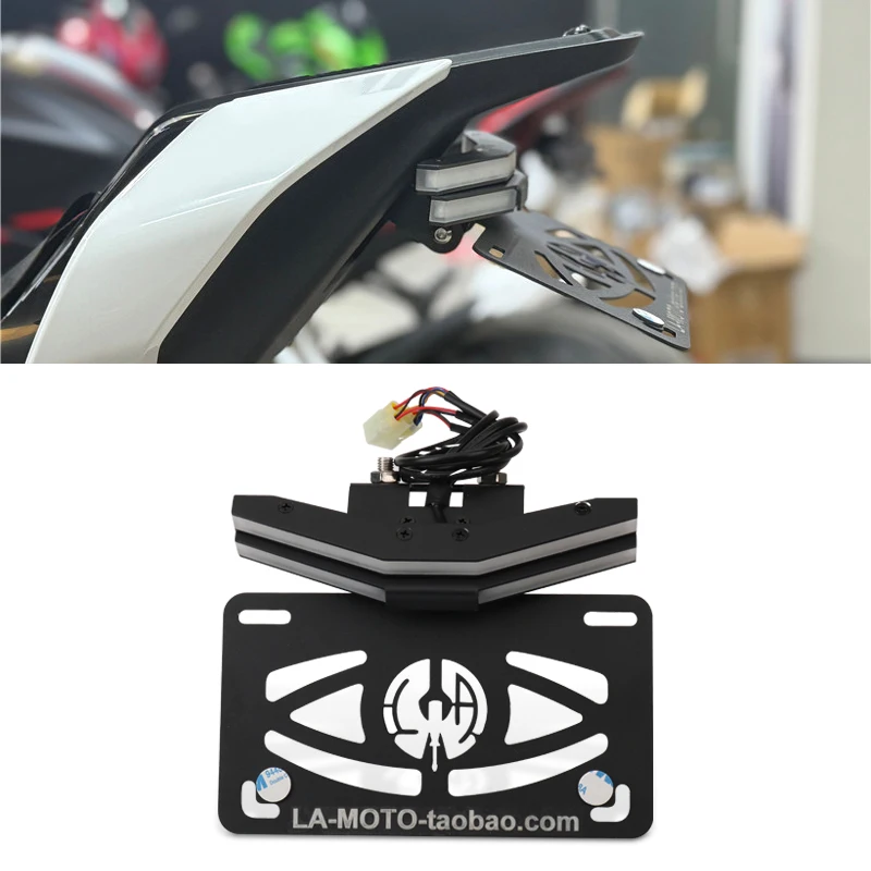 For 675SR 675SR-R Motorcycle Accessory Integrated License Plate LED Lights Turn Signal Light