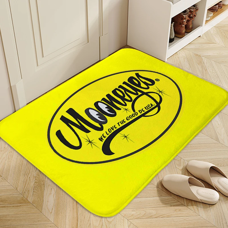 Foot Mat Mooneyes Veranda Floor Mat Entrance Door Carpet for Bed Room Rug Aesthetic Washable Non-slip Kitchen Rug Bathmat