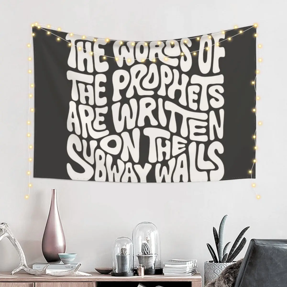 The Words of the Prophets are Written on the Subway Walls Word Art Tapestry Wall Deco Home Decorations Aesthetic Tapestry