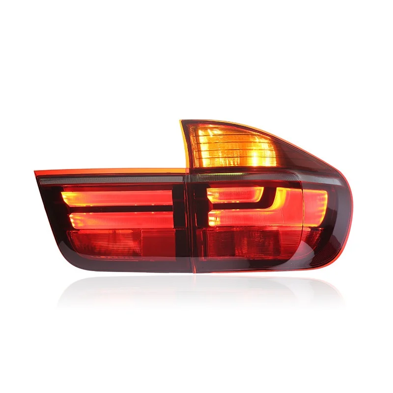 

Новый для BMW X5 07-13 светодиодный задний фонарь в сборе, модифицированный E70, прозрачная линза, 12 В, сервисный тормозной задний фонарь