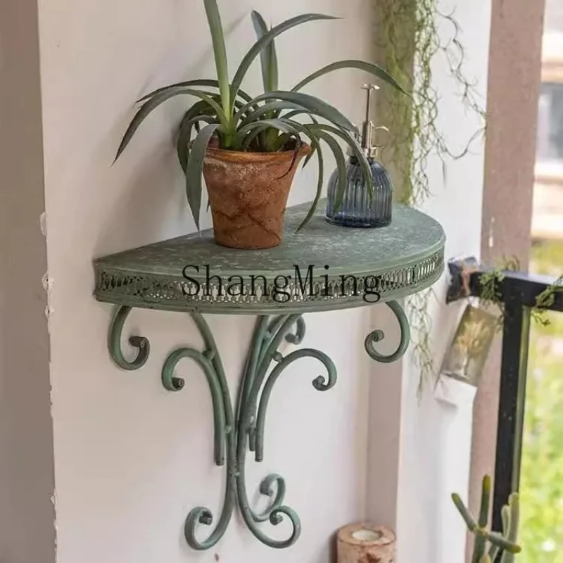 FGexquisite retro wrought iron wall hanging rack small and old wall decoration wall decoration succulent small potted plants
