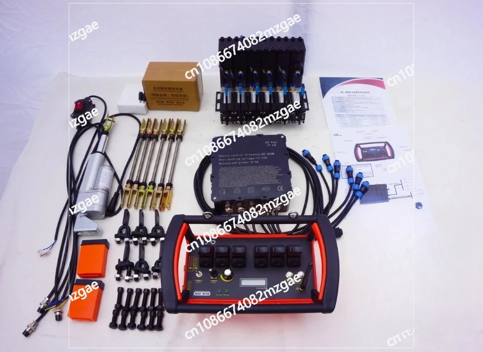 6 Joystick functions weightlifting12-24V hydraulic valve Truck Crane remote control