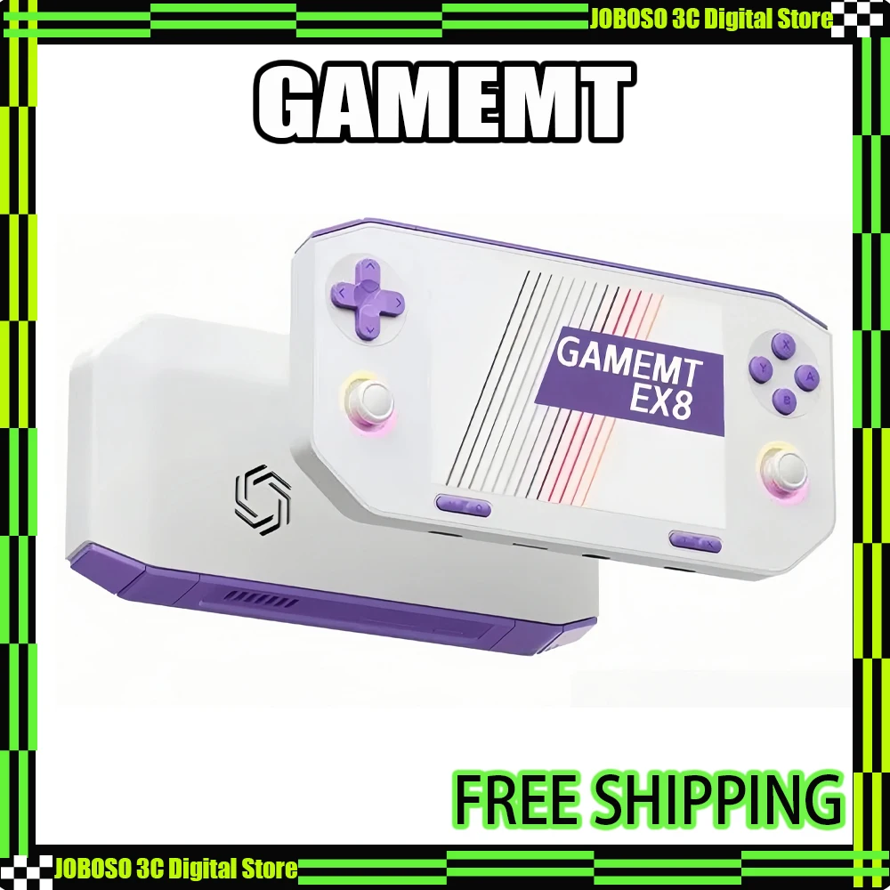 GameMT EX8 Game Console TMR Joystick Open Source 4.88”1620 * 1080 HFD Glass Screen Retro Handheld Game Consoles Portable Gifts