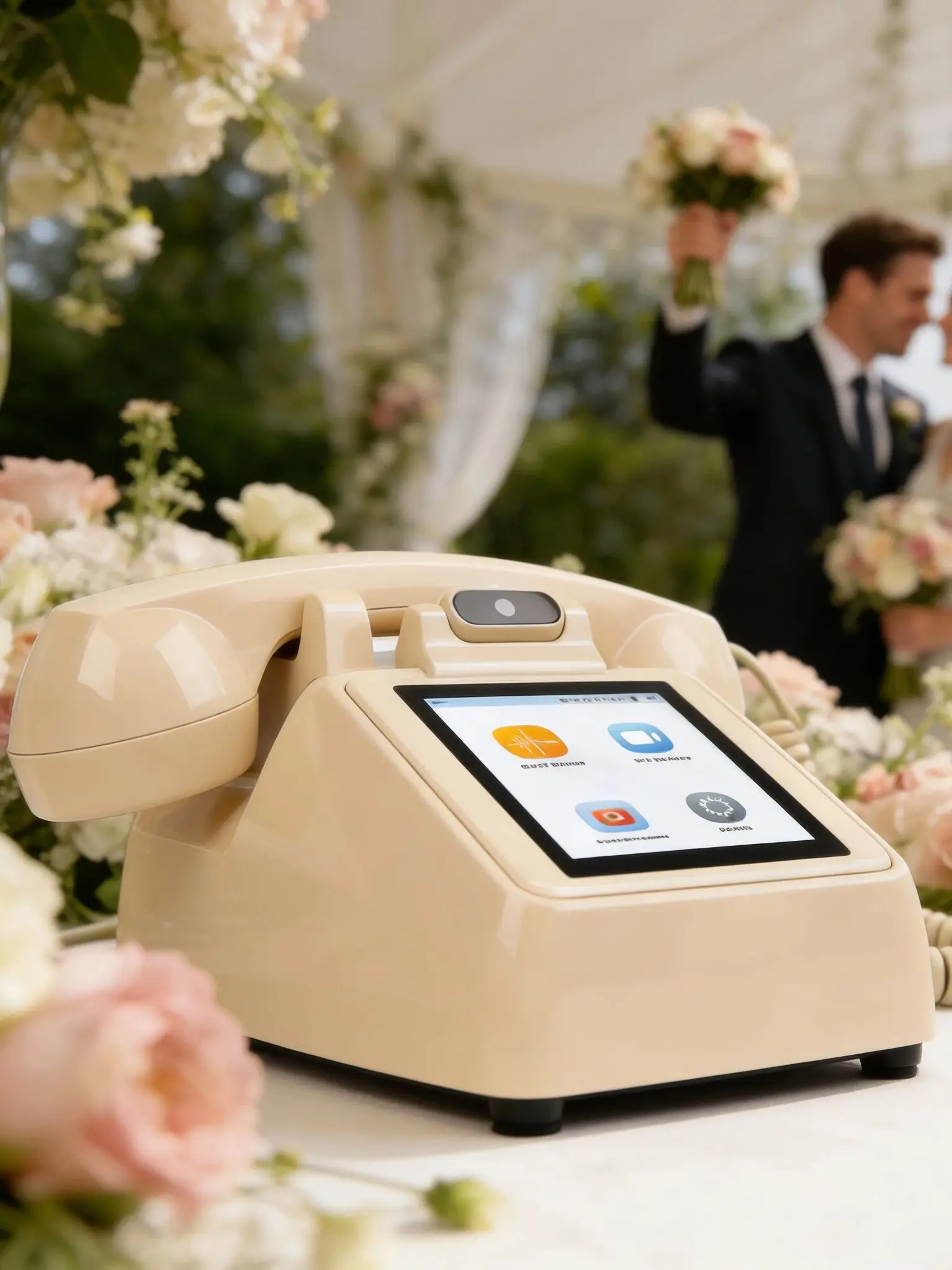 New Design Video Audio Telephone Guestbook Wedding Reception 64GB Video & Audio Guestbook For Wedding Party - Imagen 3