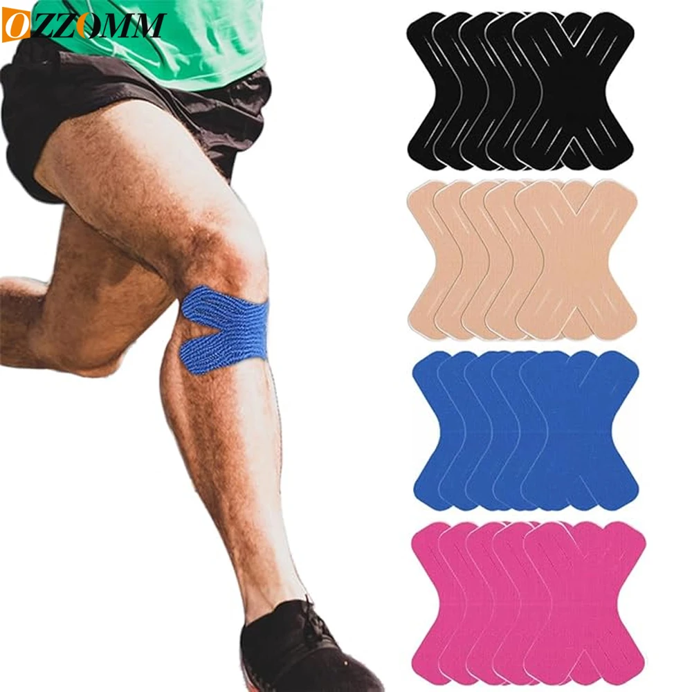 10PCS Precut Kinesiology Tape Strips,5 Colors,Cotton Athleti
